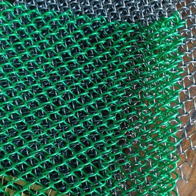 Декоративная алюминиевая проволочная сетка для подвесных драпировок с ромбовидным узором, изготовленная на заказ