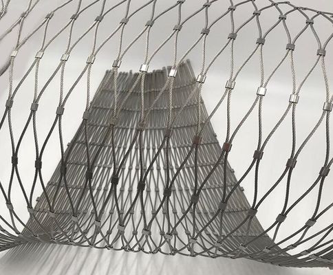 Сетка из нержавеющей стали 304, гибкая защитная сетка, декоративная сетка из проволочного каната с индивидуальным размером для балюстрад и вольеров зоопарков