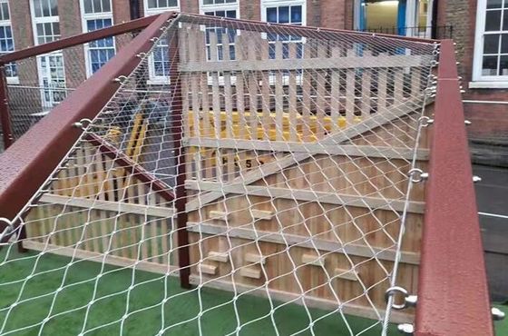 Сетка из нержавеющей стали 304, гибкая защитная сетка, декоративная сетка из проволочного каната с индивидуальным размером для балюстрад и вольеров зоопарков