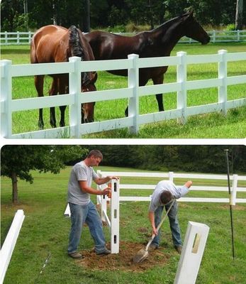 Прочный ПВХ конный забор, длина 2.5 м, ограждение для фермы
