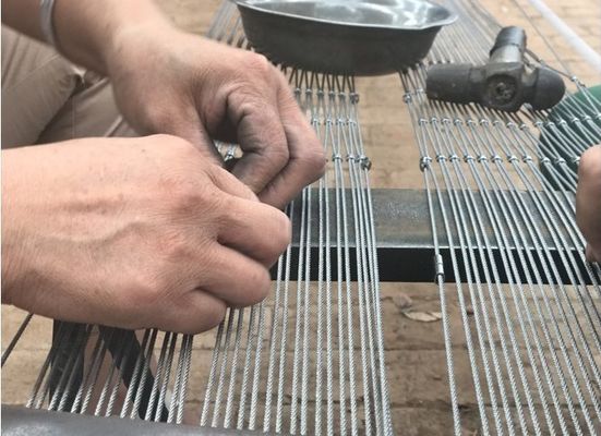 Stainless Steel Ferrule Decorative Rope Cable Mesh For Garden Bridge Safety Mesh