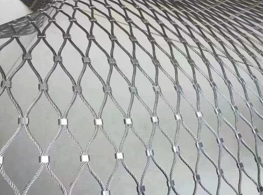 Сетка из нержавеющей стали для канатов 20x20 мм 304/316 для декора вольеров в зоопарках