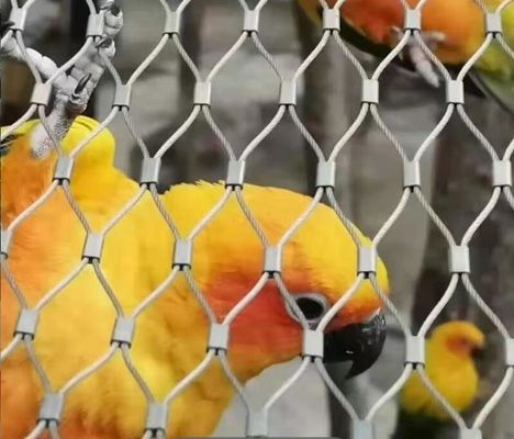 Канатный трос 2 мм, сетка из нержавеющей стали с ячейками 50x50 мм для ограждения зоопарков с амортизацией ударов, без острых краев и огнестойкая