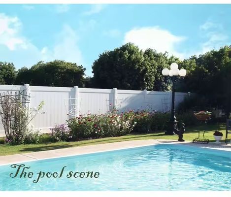 Белый виниловый забор для уединения 6x8 футов для дома и сада