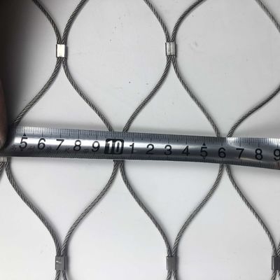Канатный трос 2 мм, сетка из нержавеющей стали с ячейками 50x50 мм для ограждения зоопарков с амортизацией ударов, без острых краев и огнестойкая