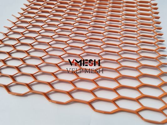 PVDF Алюминиевая расширенная металлическая сетка 5,5 мм 6,0 мм Стенная облицовка Вентилируемые фасады