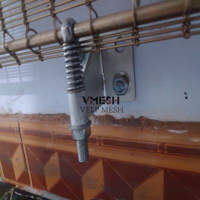 Декоративная сетка из плетеной металлической проволоки из нержавеющей стали для фасадных штор