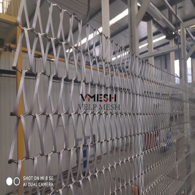 Декоративная гофрированная плетеная сетка из нержавеющей стали PVDF для дизайна интерьера
