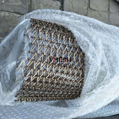 Порошковое покрытие Алюминий Нержавеющая сталь Скрученная тканевая сетка Декоративные проволочные решетки