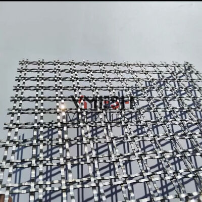 Архитектурноакустическая панель металлической сетки гофрированной сетки нержавеющей стали декоративная сплетенная