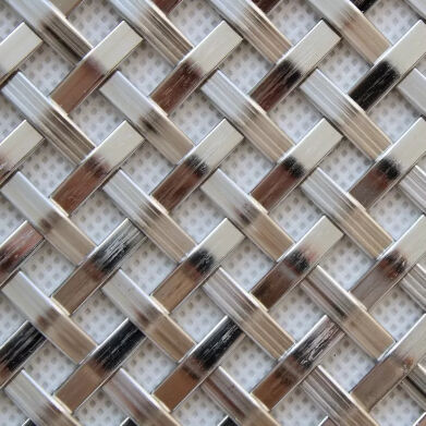 Окрашенная золотом архитектурная металлическая сетка Декоративные тканые панели из проволочной сетки