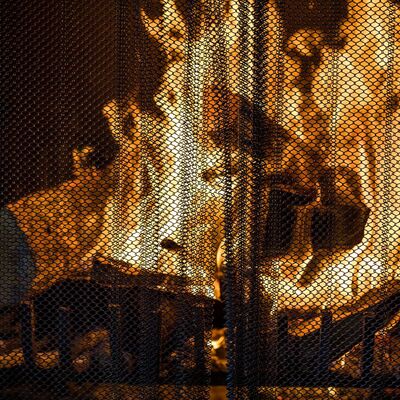 Сильная катушка металлической сетки звена цепи для декоративного и безопасного экрана камина