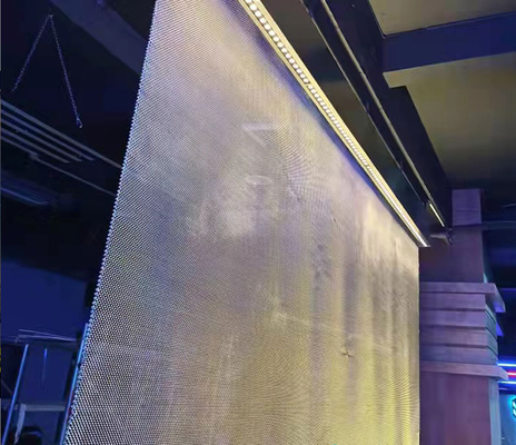 Stainless Steel Wire Nature Color Water Fall Mesh Curtain For Decorative Mesh