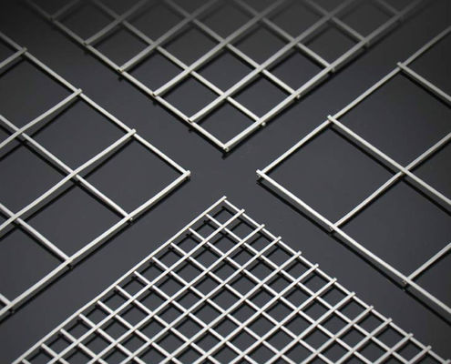 Панели сварной оцинкованной сетки 25x25 мм для декоративных ограждений