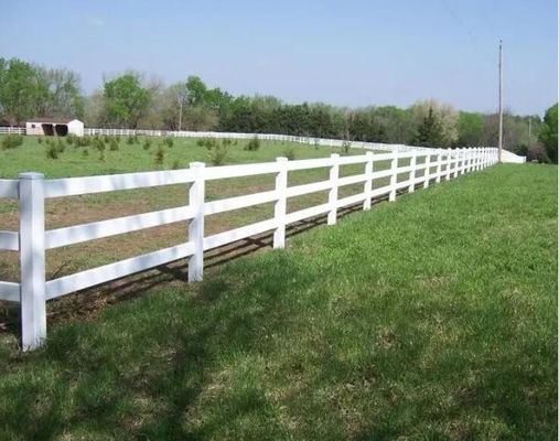 Paddock лошади Pvc сварил винил ранчо рельсов загородки 3 ячеистой сети белый