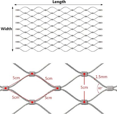 Гибкая сетка из нержавеющей стали для безопасной защиты птичьих вольеров