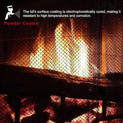 Регулируемая однопанельная серебряный цвет стальной материала прочный камин сетки экрана занавес